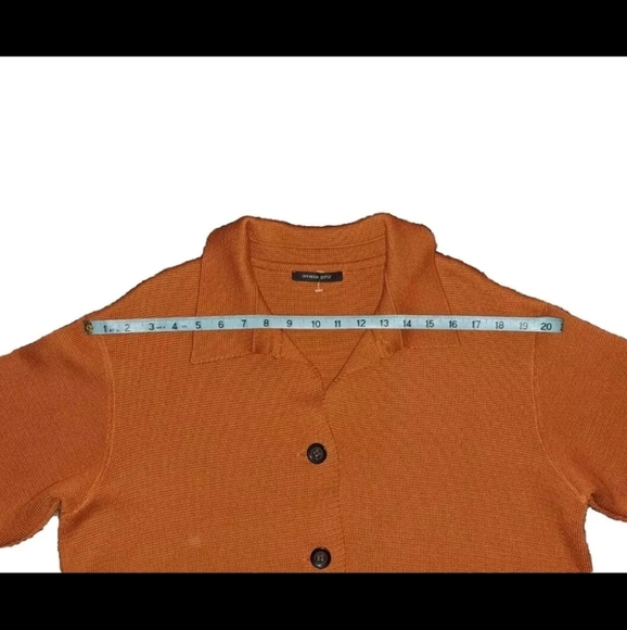 Annette Görtz Orange German Sweater Women Size Medium Button Up Cardigan B22#21 - Picture 9 of 12
